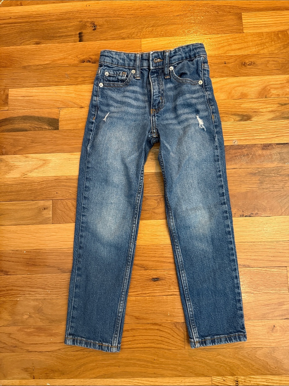 Epic Threads Boys Faded Blue Straight-Leg Jeans